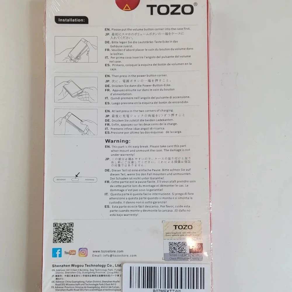 TOZO for Samsung Galaxy S10 Case 6.1 Inch Clear Hybrid PC+TPU Soft Grip NEW